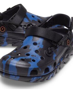 Post Malone X Croc Duet Max Clog Size 8W Black Blue
